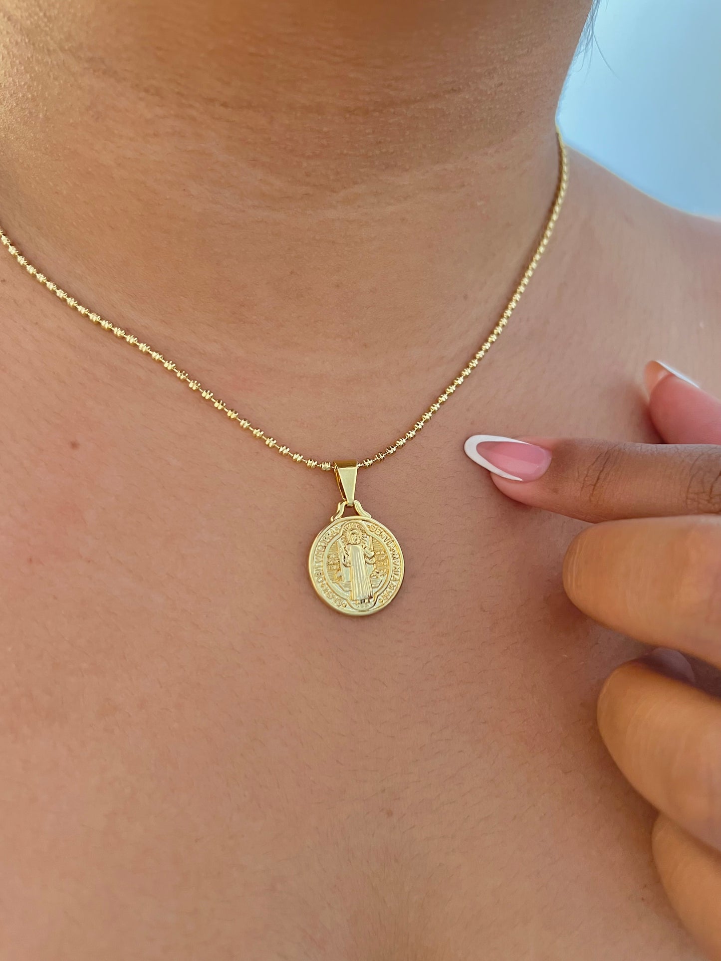 Set Medalla San Benito + Pulsera