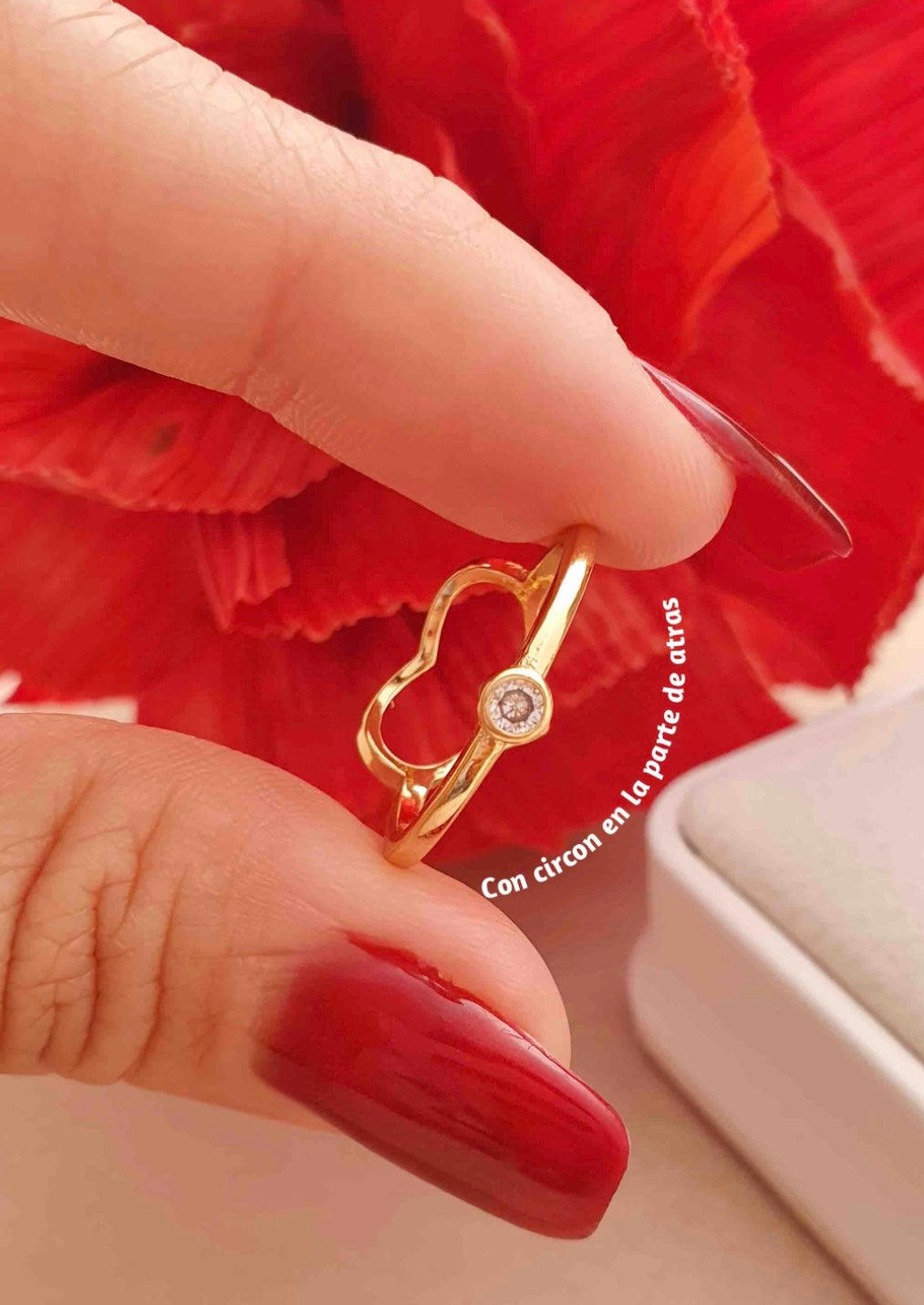 Anillo Corazón Silueta