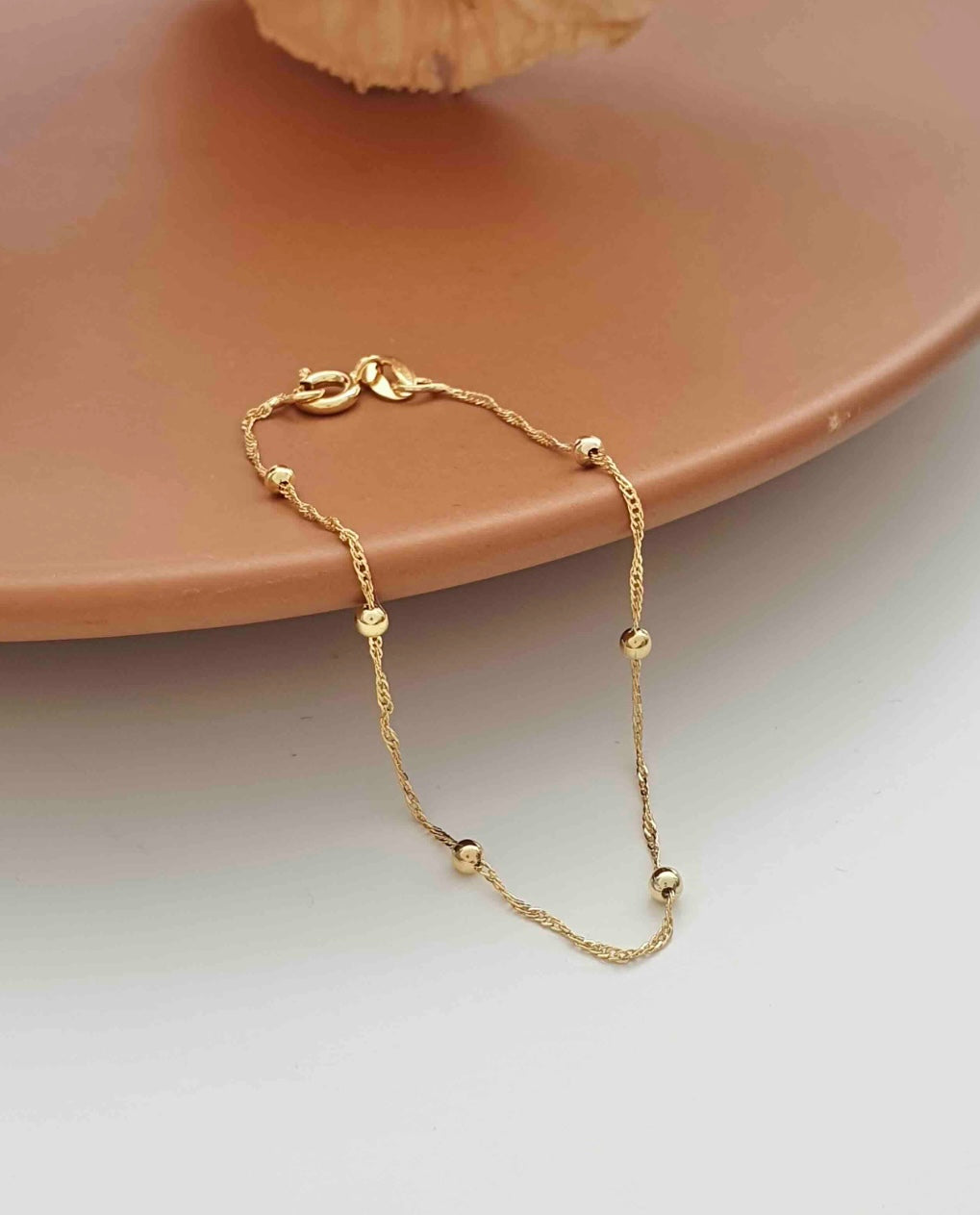 Pulsera Singapur con Bolitas
