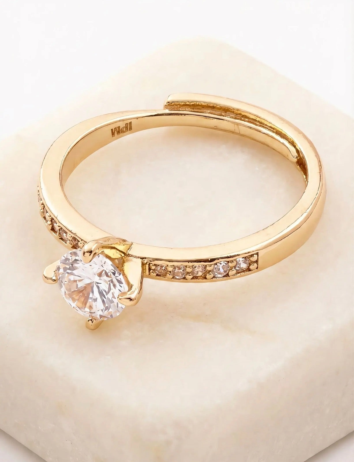Anillo Crystal Gold | Ajustable