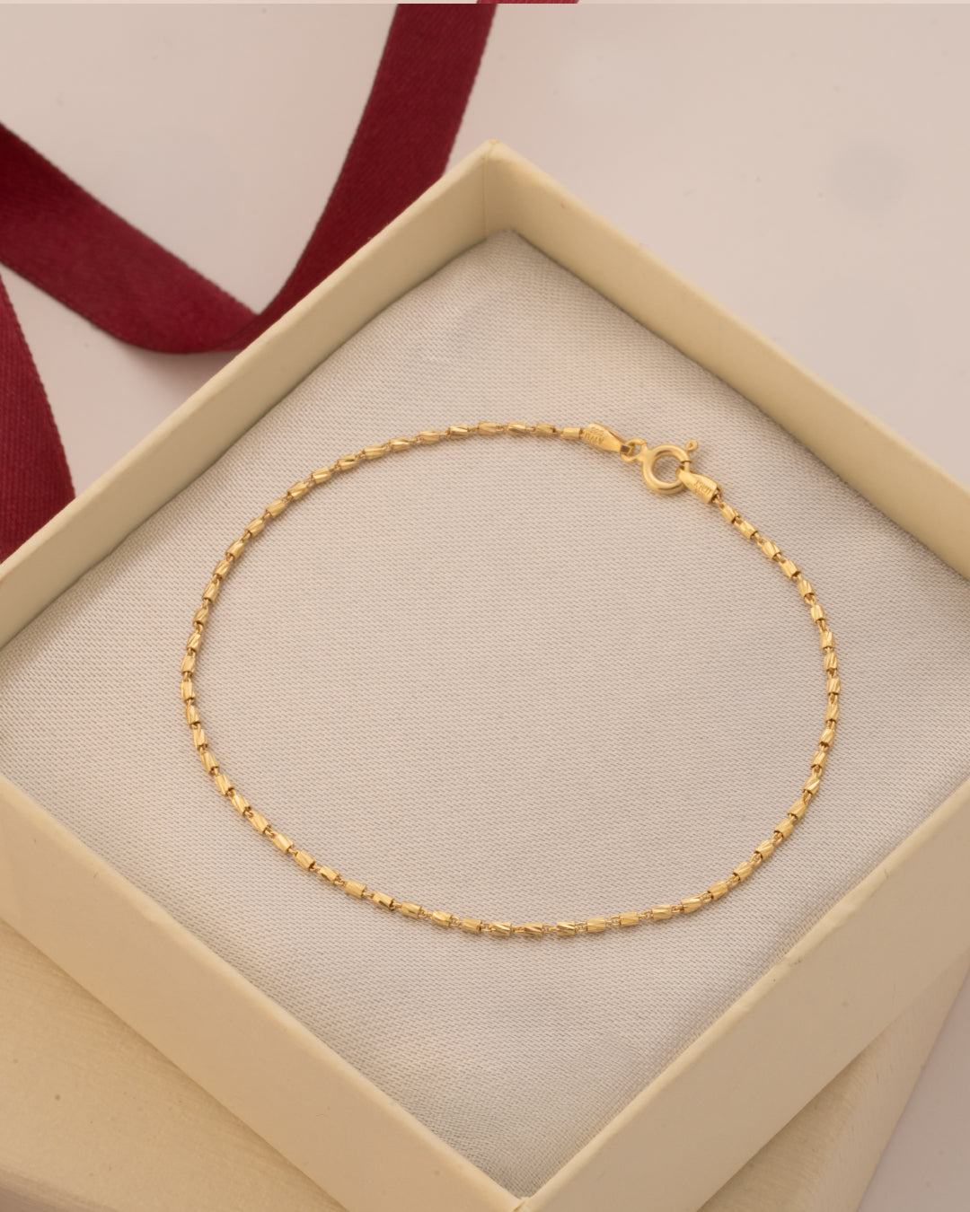 Pulsera Tube Gold Italiana | 19.5 cm