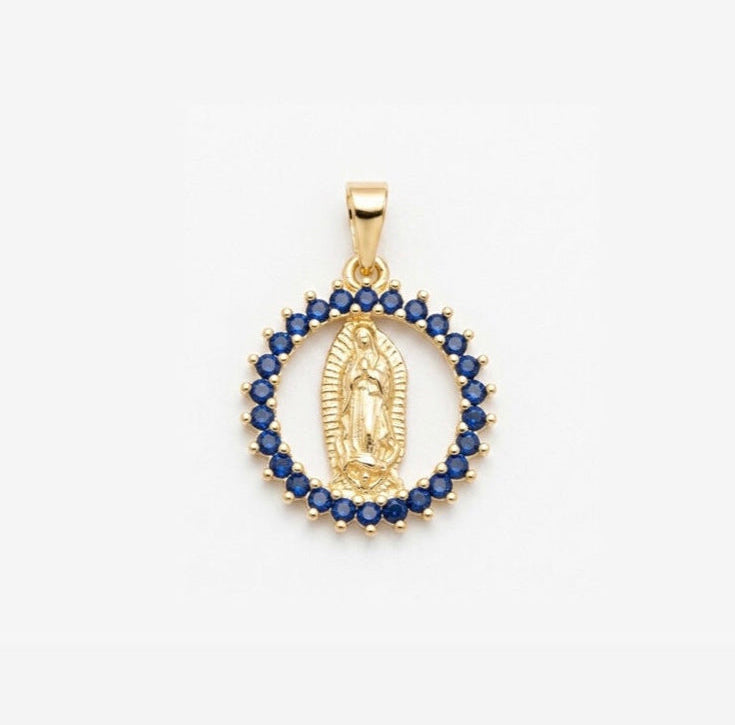 Dije Virgen Guadalupe Zafiro