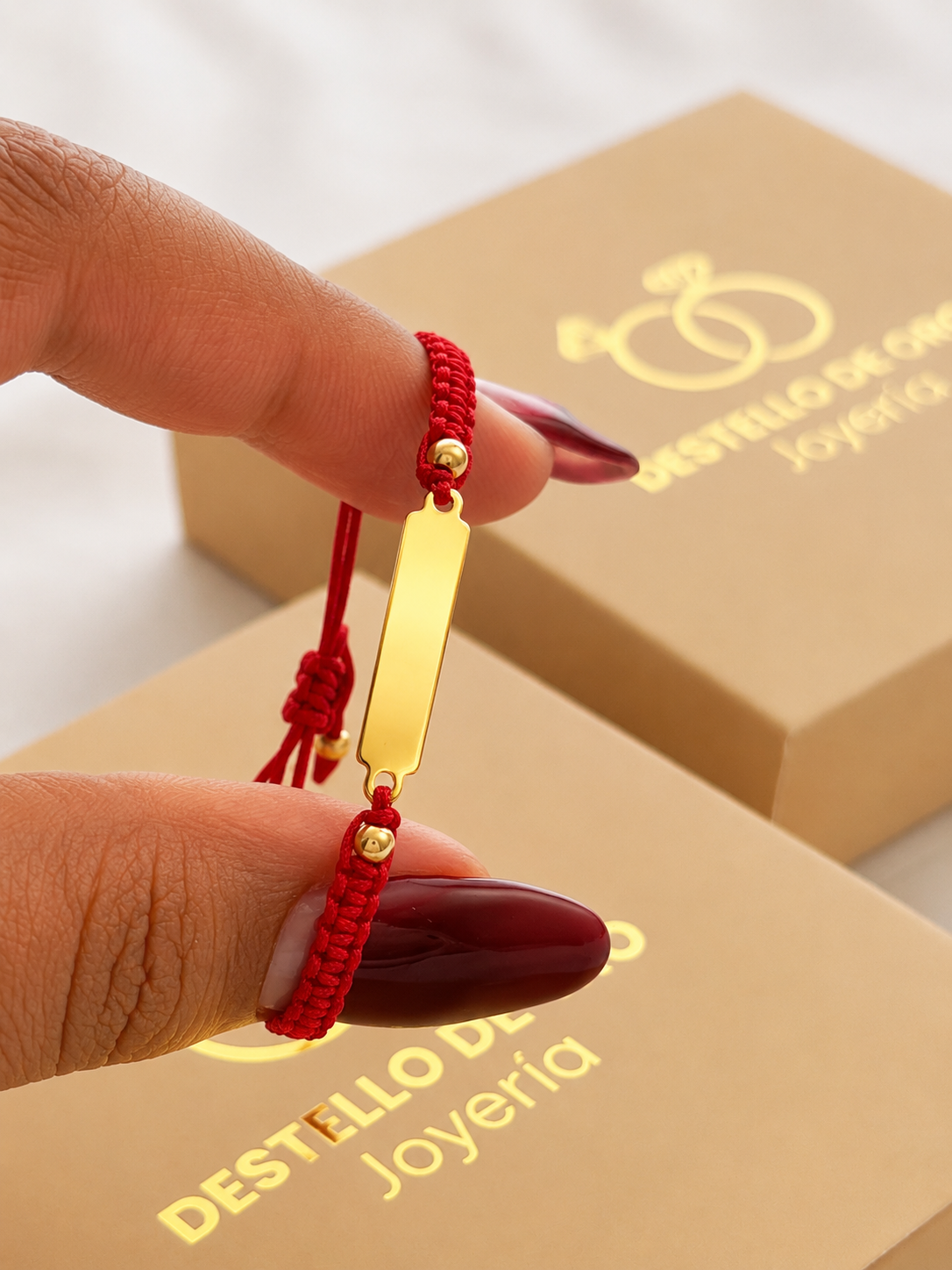 Pulsera Artesanal Con Placa | Ajustable