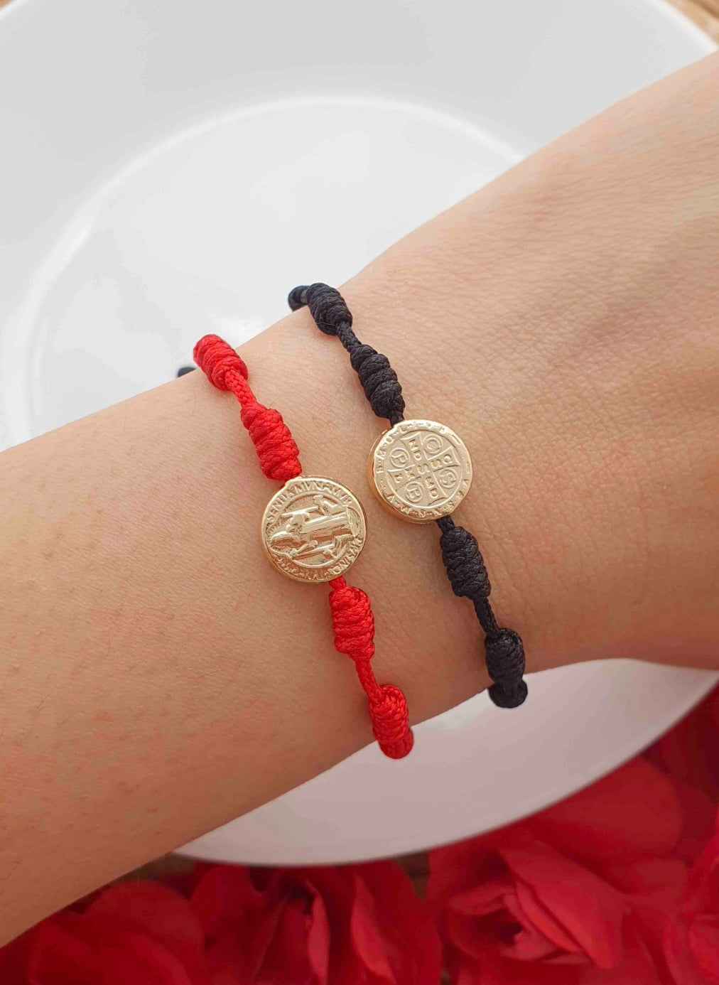 Dúo de pulseras 7 nudos San Benito