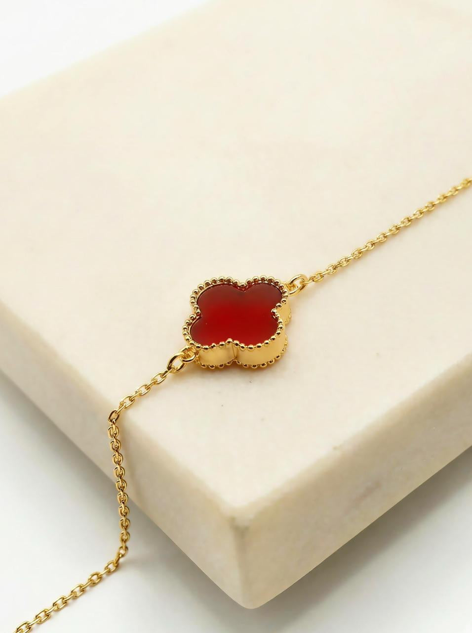 Pulsera Van Cleef Roja | 18 Cm