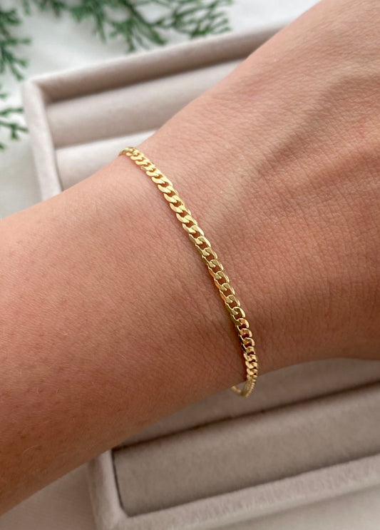 Pulsera Cubana Diamantada | 18 Cm