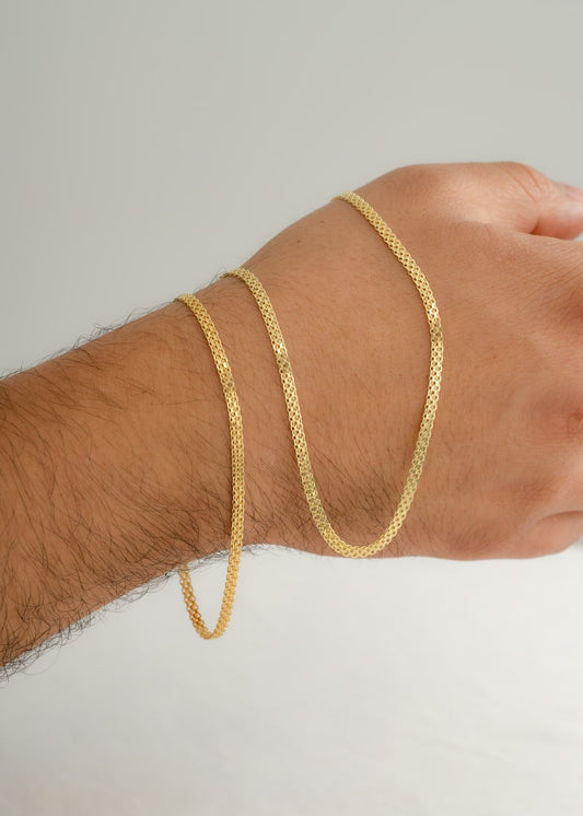 Cadena + Pulsera Tejido Chino Para Caballero | Envío Gratis