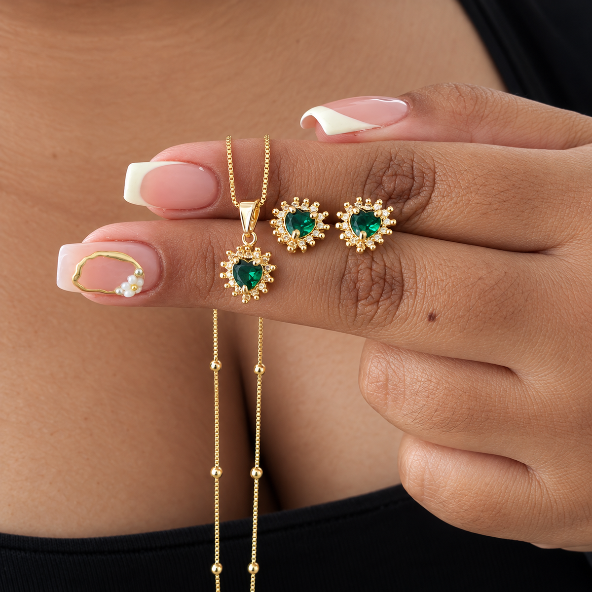 Set Corazón Verde