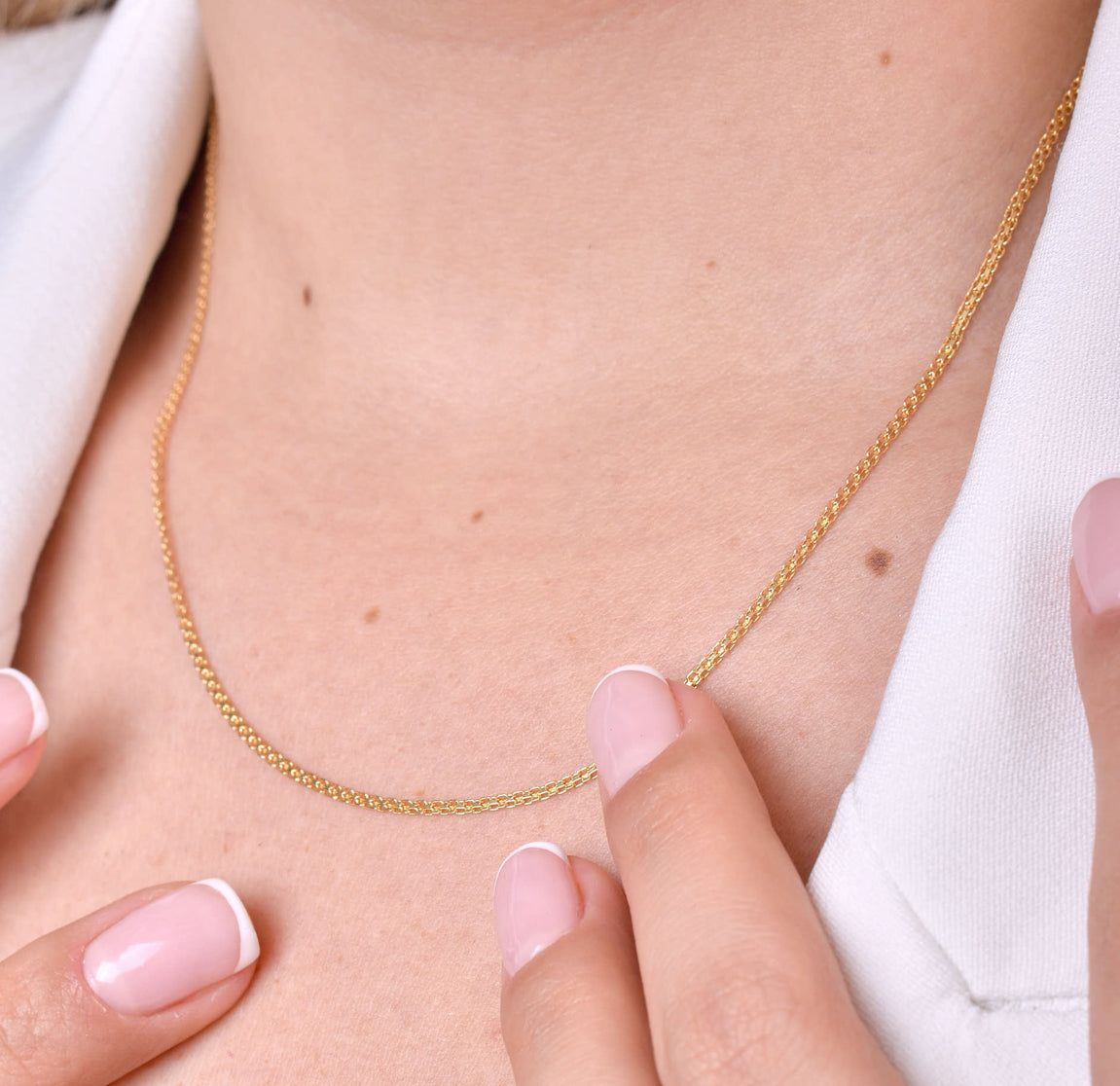 Cadena Tejido Chino Italiana Delgada | 45 cm