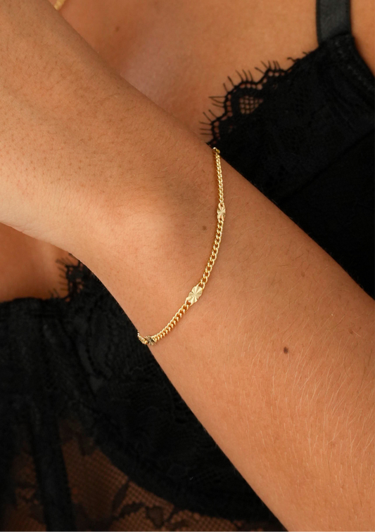 Pulsera Cubana con Destellos
