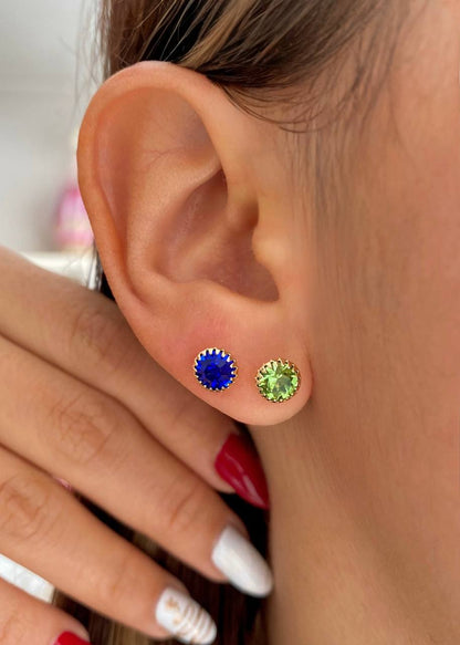 Aretes Cristal Redondos
