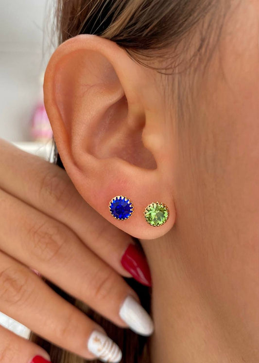 Aretes Cristal Redondos