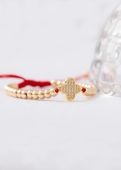 Pulsera Trébol Dorado
