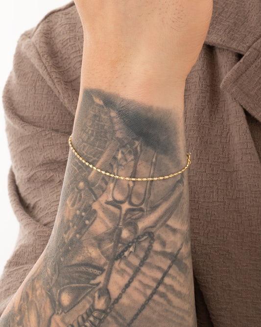 Pulsera Tube Gold Italiana | 19.5 Centímetros