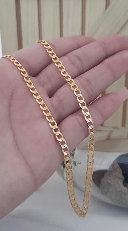 Cadena Cubana Plana Diamantada 50 CM | Envío Gratis