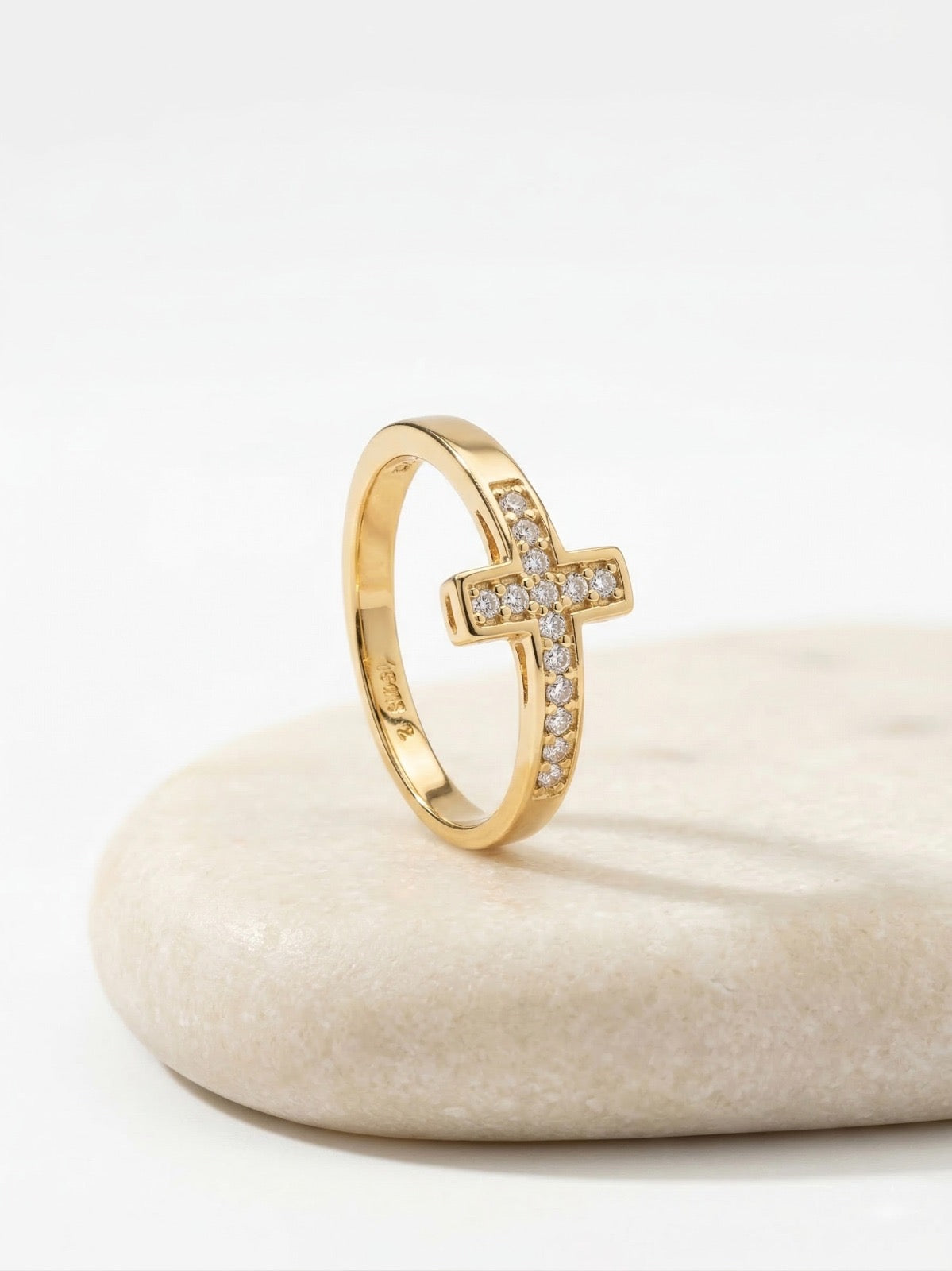 Anillo Cruz Superior Unisex