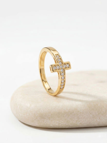 Anillo Cruz Superior Unisex