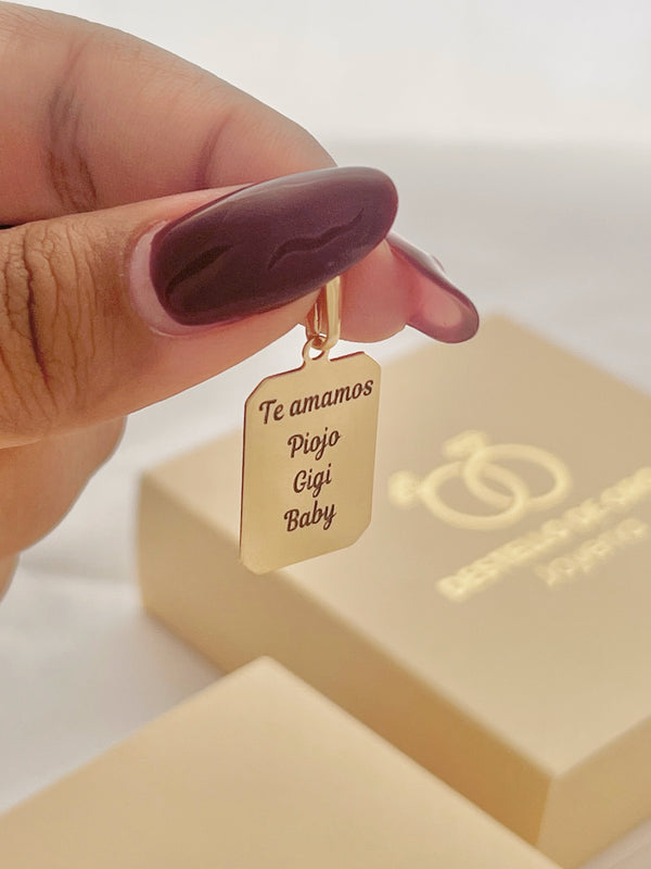 Dije Placa Perzonalizable