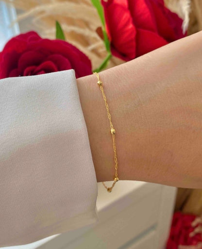 Pulsera Singapur con Bolitas