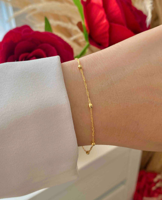 Pulsera Singapur con Bolitas