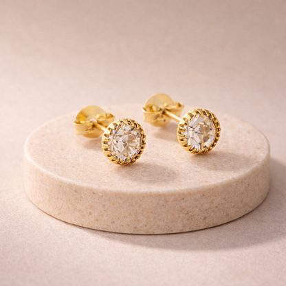 Aretes Cristal Redondos