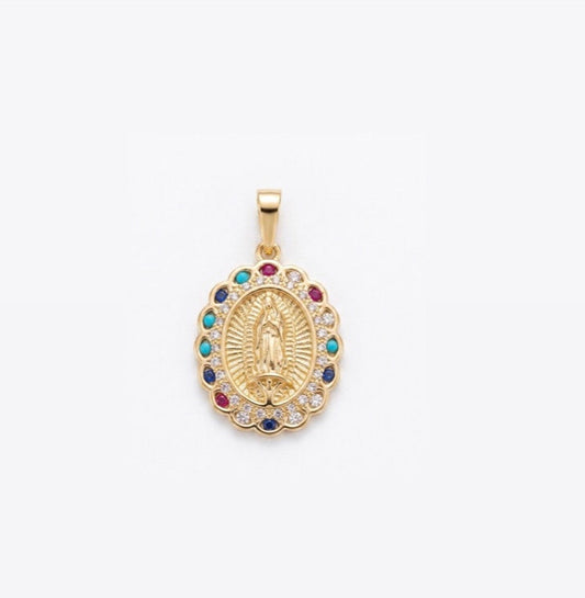 Dije Virgen Guadalupe Arcoíris