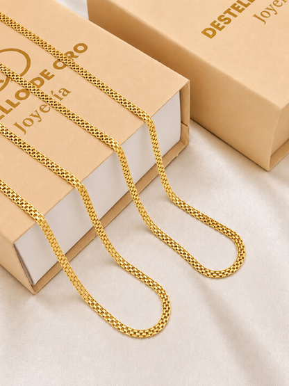 Dúo Cadenas Tejido Chino  Italianas | Envío Gratis