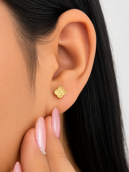 Arete Clover Diamantado