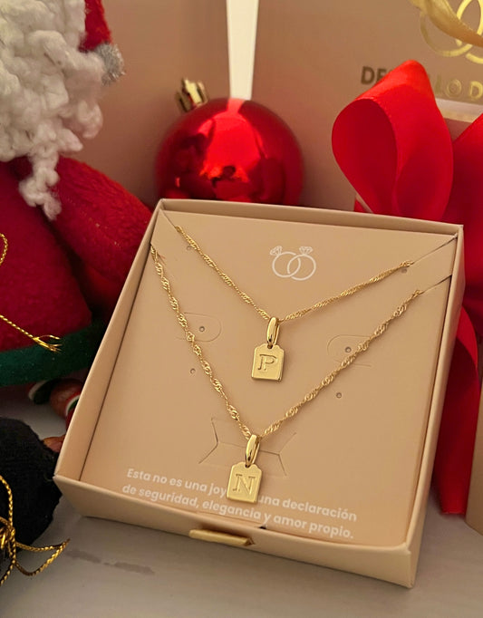 Dúo Pareja Inicial En Placa | Envío Gratis