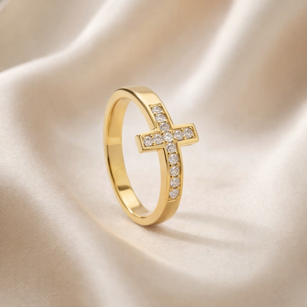 Anillo Cruz Superior Unisex