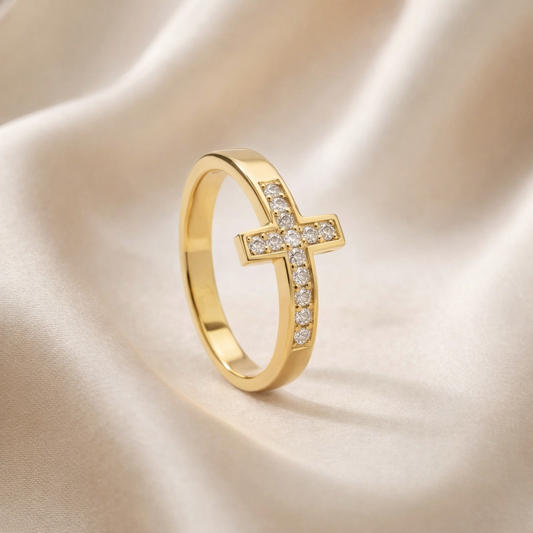 Anillo Cruz Superior Unisex