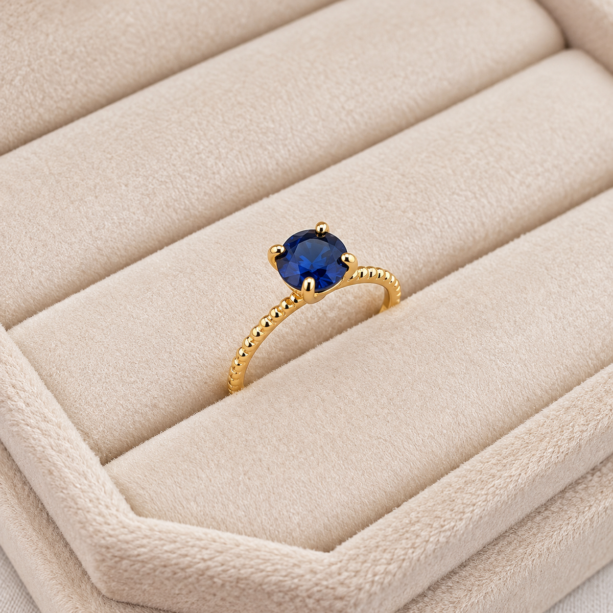 Anillo Étoile Circon Tipo Zafiro
