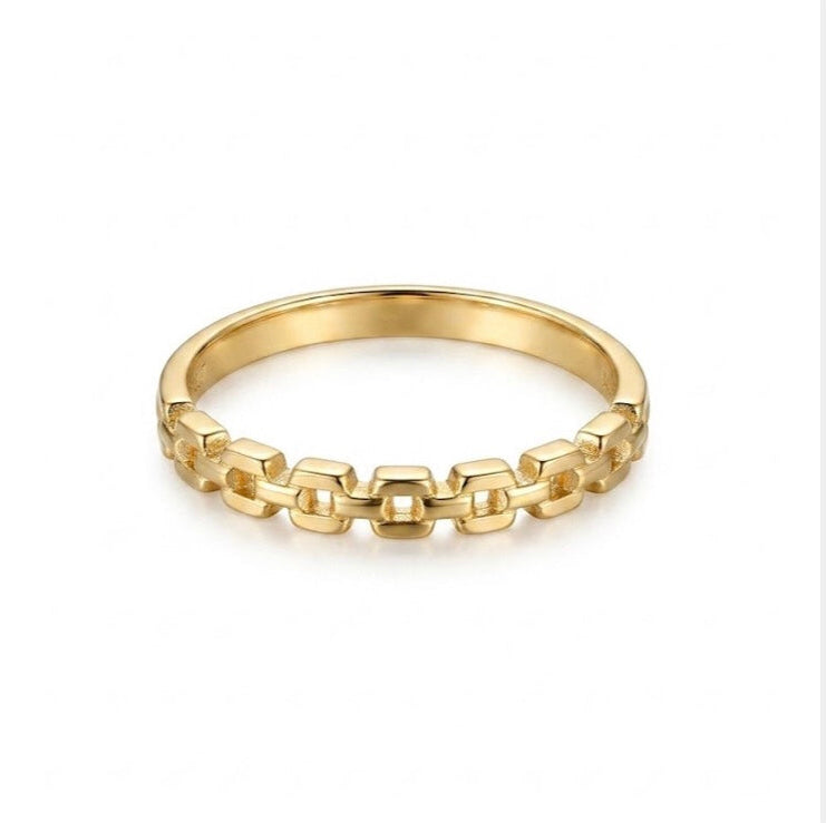Anillo Eslabón Dorado