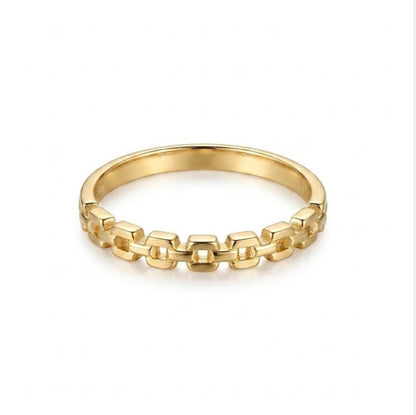 Anillo Eslabón Dorado