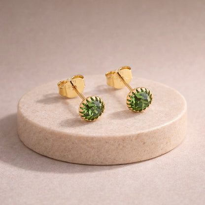 Aretes Cristal Redondos