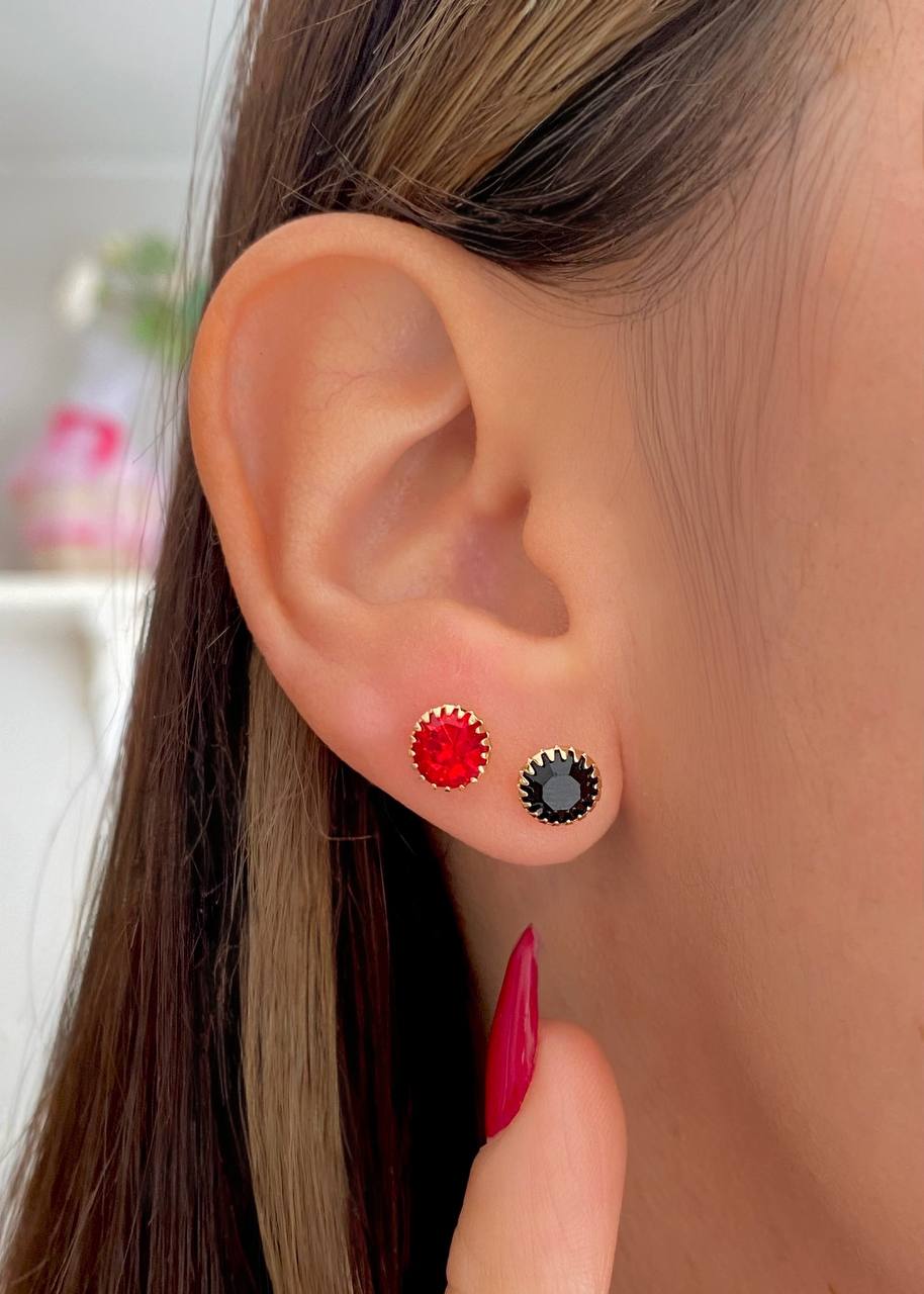 Aretes Cristal Redondos