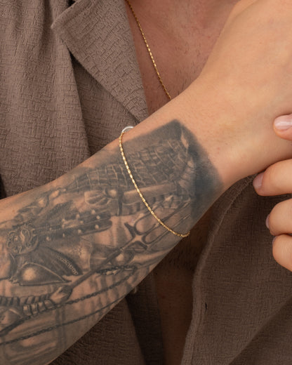 Pulsera Tube Gold Italiana | 19.5 Centímetros
