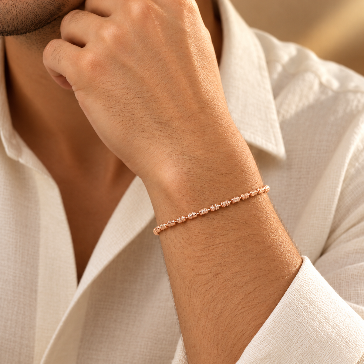 Pulsera Prismc Oro Rosa Italy | 19.5 Centímetros