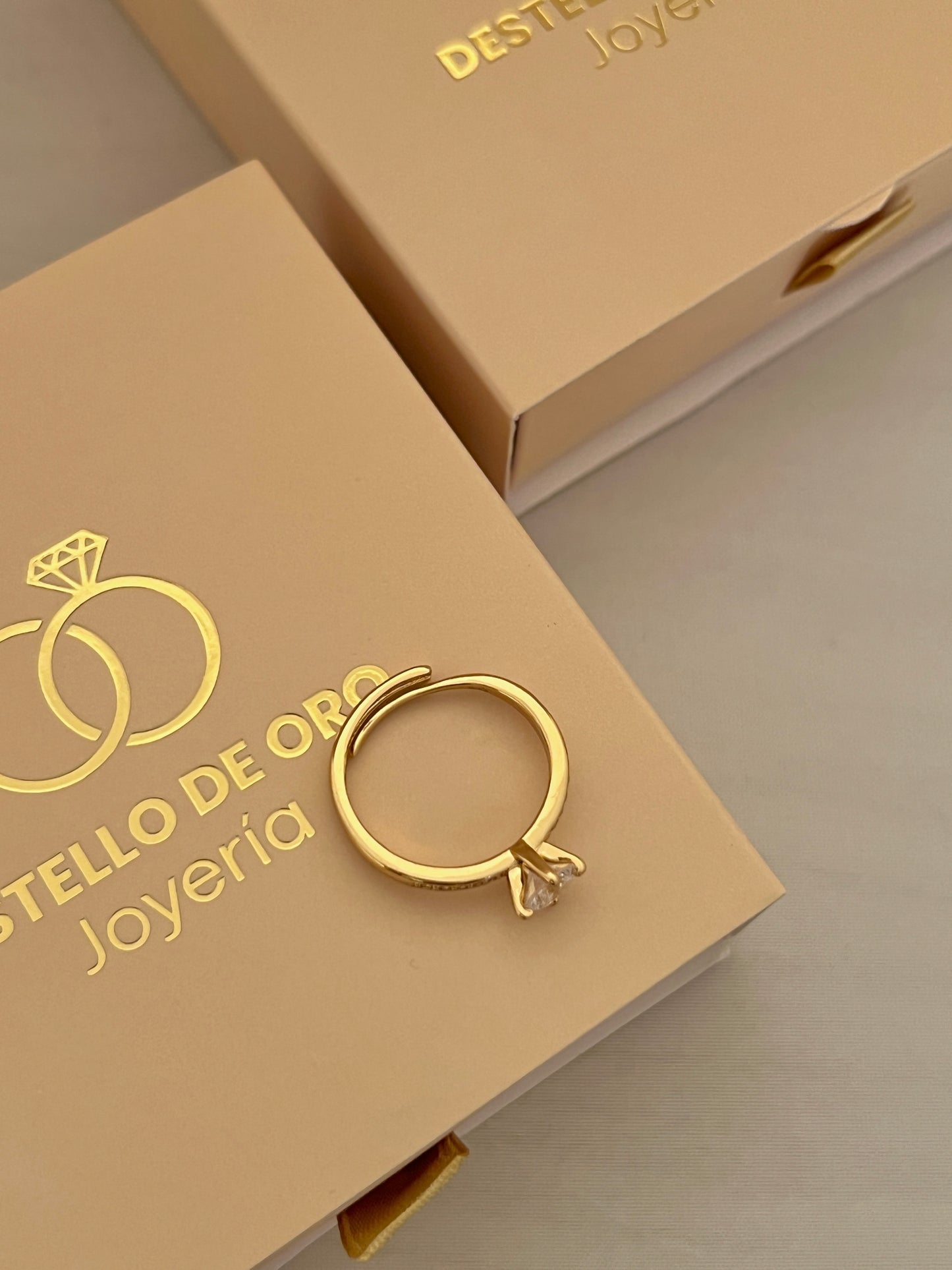 Anillo Crystal Gold | Ajustable