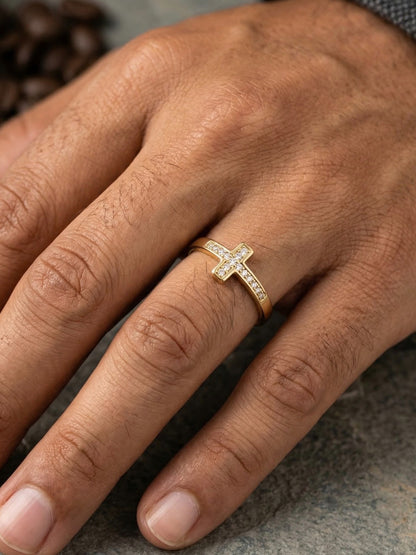 Anillo Cruz Superior Unisex
