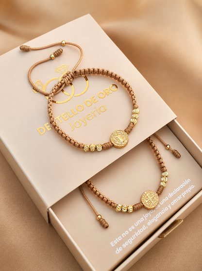 Dúo Pulseras San Benito Italiana 🇮🇹
