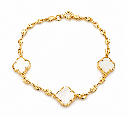 Pulsera Ancla 3 Tréboles | 18 Centímetros