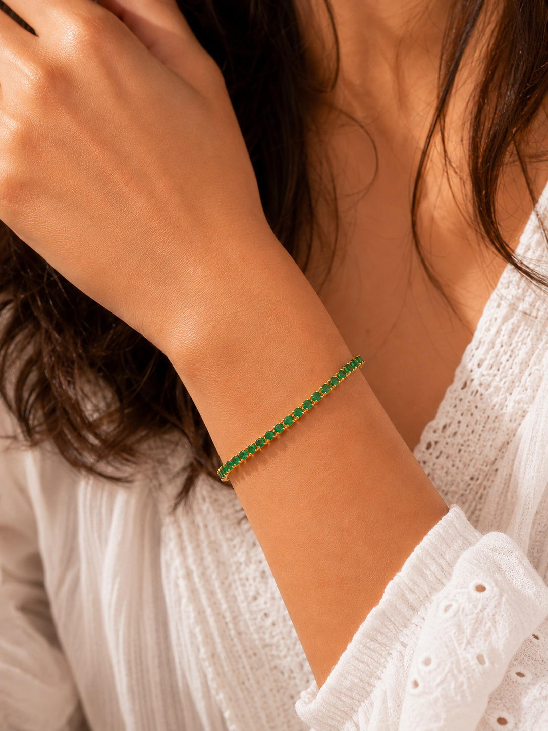 Pulsera Tenis Green | 18 Centímetros