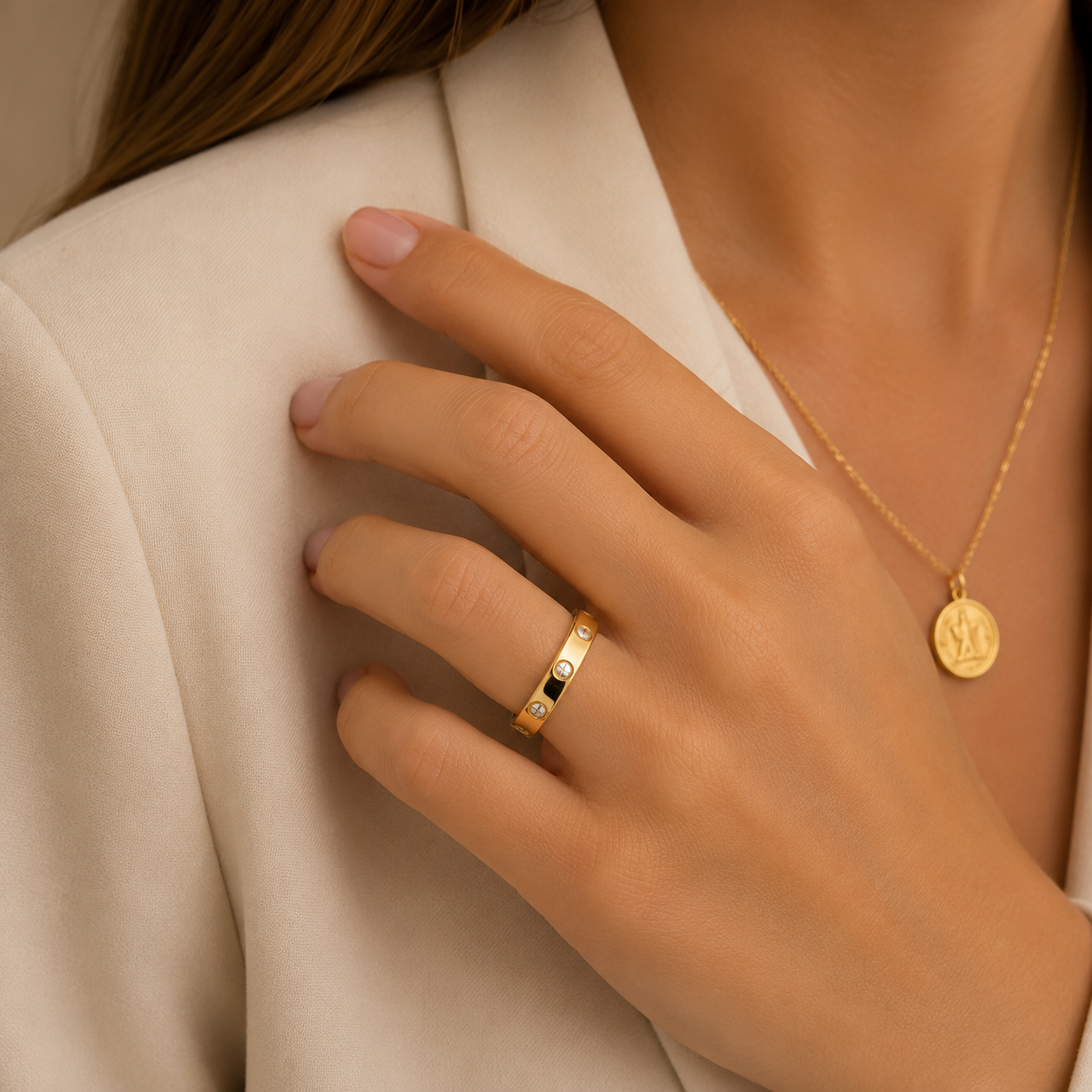 Anillo CT Unisex | Bicolor