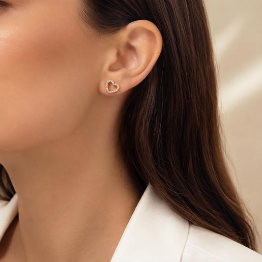 Aretes Corazón De Luz