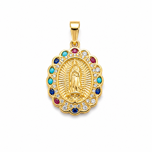 Dije Virgen Guadalupe Arcoíris