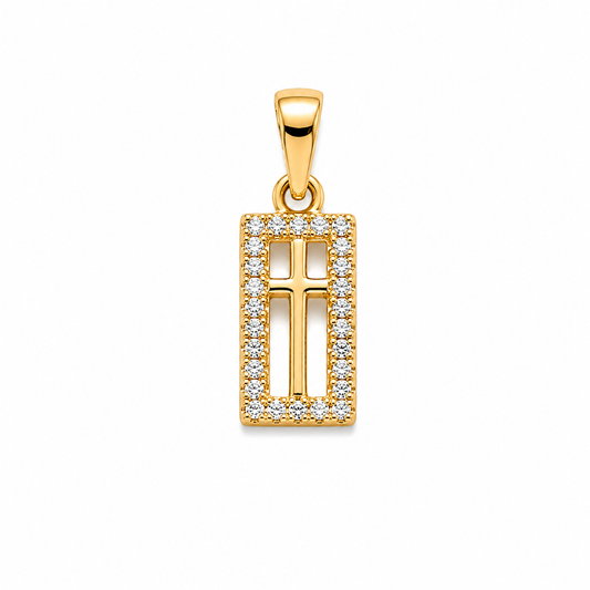 Dije Cruz Rectangular