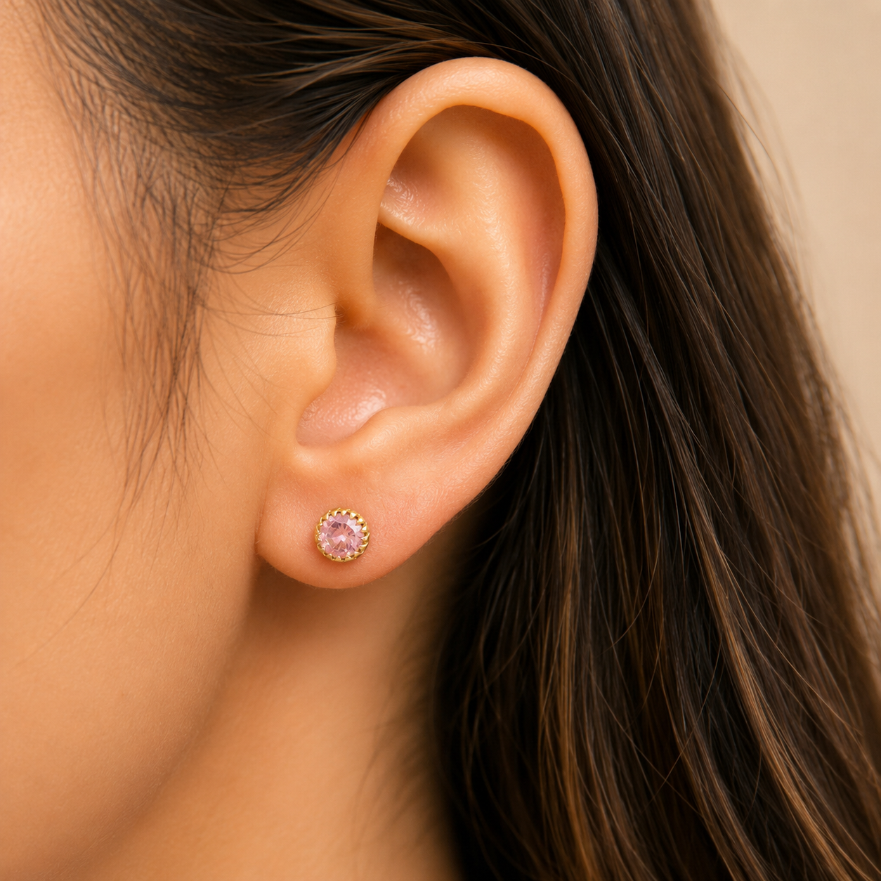 Aretes Cristal Redondos