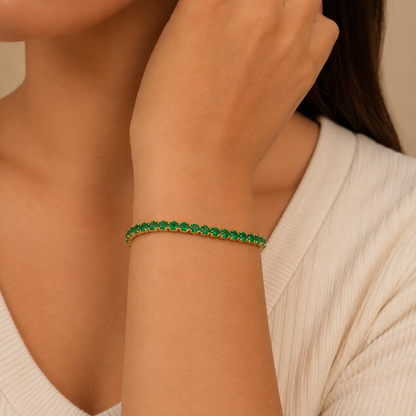 Pulsera Tenis Green | 18 Centímetros