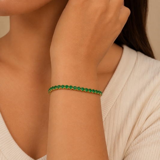 Pulsera Tenis Green | 18 Centímetros